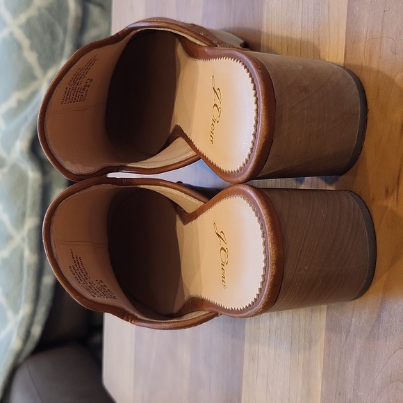 J. Crew Leather Clogs for Women Warm Sepia Brown 6.5 - Picture 7 of 13